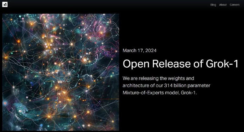 » 2. 马斯克提供开源AI模型Grok-1当地时间3月17日，特斯拉首席执行官（CEO）马斯克的AI创企xAI正式发布3140亿参数的混合专家模型Grok-1