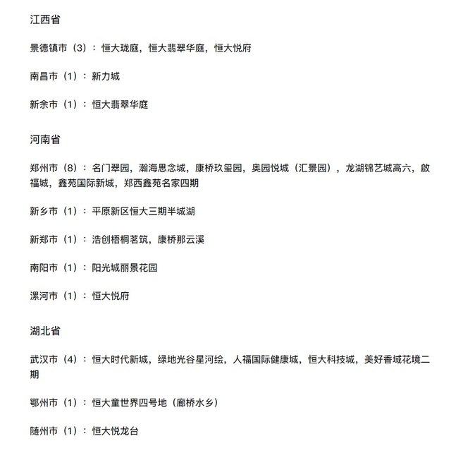 1. 武汉、郑州等35个楼盘发布“强制停贷告知书”，16个为恒大项目房地产密集暴雷的背后，多个房企的流动性危机显现，由于无力继续投入资金或深陷债务纠纷，烂尾楼也随之增多